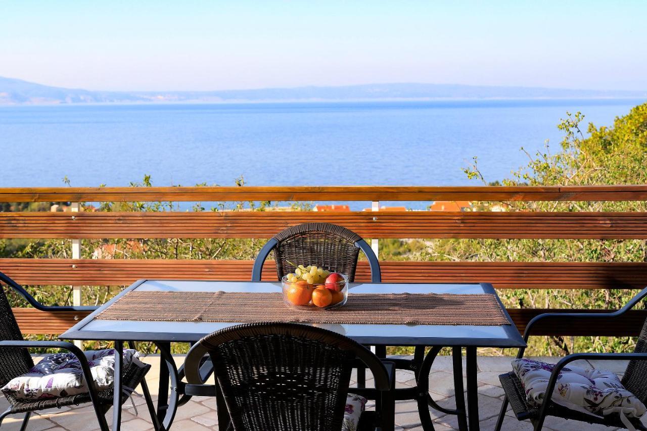 Apartment Vincent With Beautiful Sea View Terrace Klenovica Kültér fotó